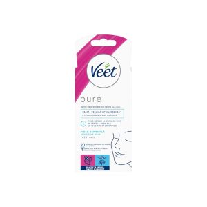 VEET Pure Αποτριχωτικά strips για πρόσωπο ευαίσθητη επιδερμίδα 20strips