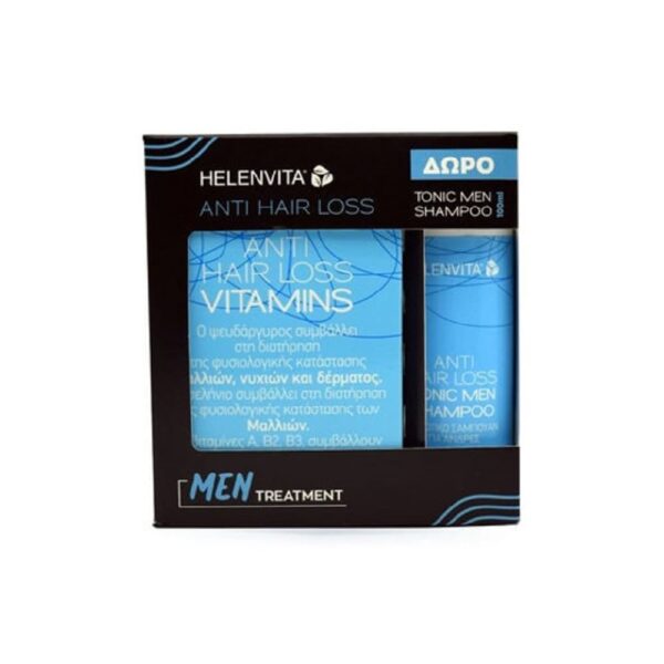 Helenvita Anti Hair Loss Vitamins 60caps + ΔΩΡΟ Anti Hair Loss Tonic Men Shampoo 100ml