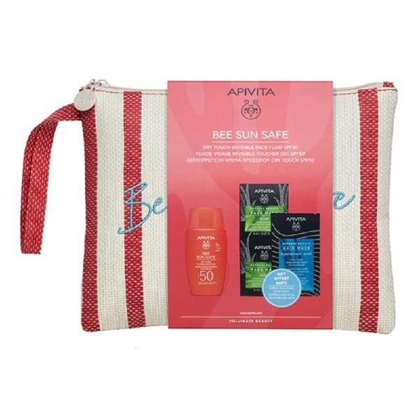 Apivita Bee Sun Safe Promo Pack Dry Touch Invisible Face Fluid SPF50+