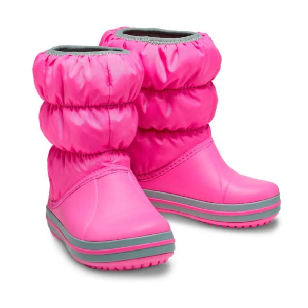 CROCS KIDS Winter Puff Boots Electric/Pink