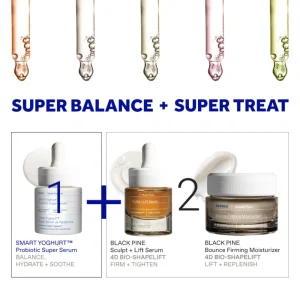 KORRES Promo Greek Yoghurt Smart Probiotic Super Serum 15ml & Black Pine 4D Sculpt & Lift Serum 15ml & Black Pine 4D Bounce, Firming & Moisturizer Day Cream 40ml & Δώρο Νεσεσέρ