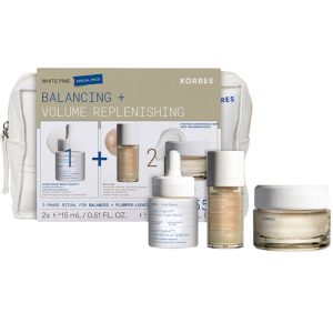 KORRES Promo Greek Yoghurt Smart Probiotic Super Serum 15ml & White Pine Cream & Age Spot Concentrate Serum 15ml & Korres White Pine Volumizing Moisturizer Day Cream 40ml & Δώρο Νεσεσέρ