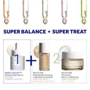 KORRES Promo Greek Yoghurt Smart Probiotic Super Serum 15ml & White Pine Cream & Age Spot Concentrate Serum 15ml & Korres White Pine Volumizing Moisturizer Day Cream 40ml & Δώρο Νεσεσέρ